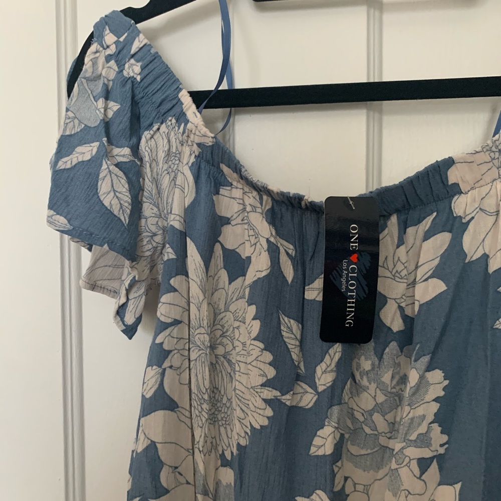 Off the shoulder flower blouse